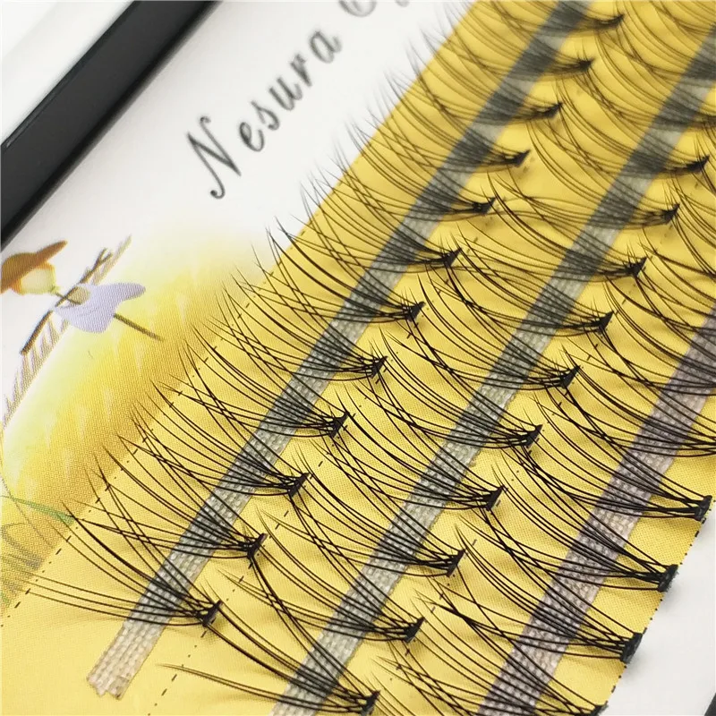 

60 clusters/box of individual eyelashes 10D natural soft false eyelashes C volume slender hand-made eyelashes extension