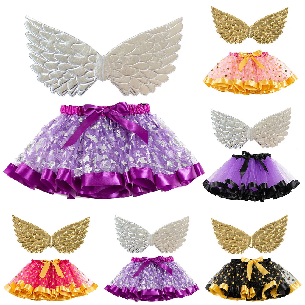 Детская новая юбка пачка для девочек вечерние принцессы на Хэллоуин танцев