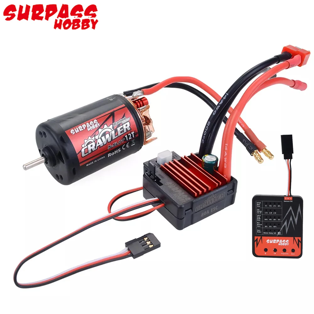 Двигатель с щеткой Surpass Hobby 540 550 10T 11T 12T 13T 16T 20T 5 ячеек водонепроницаемость 60 А/80 А ESC