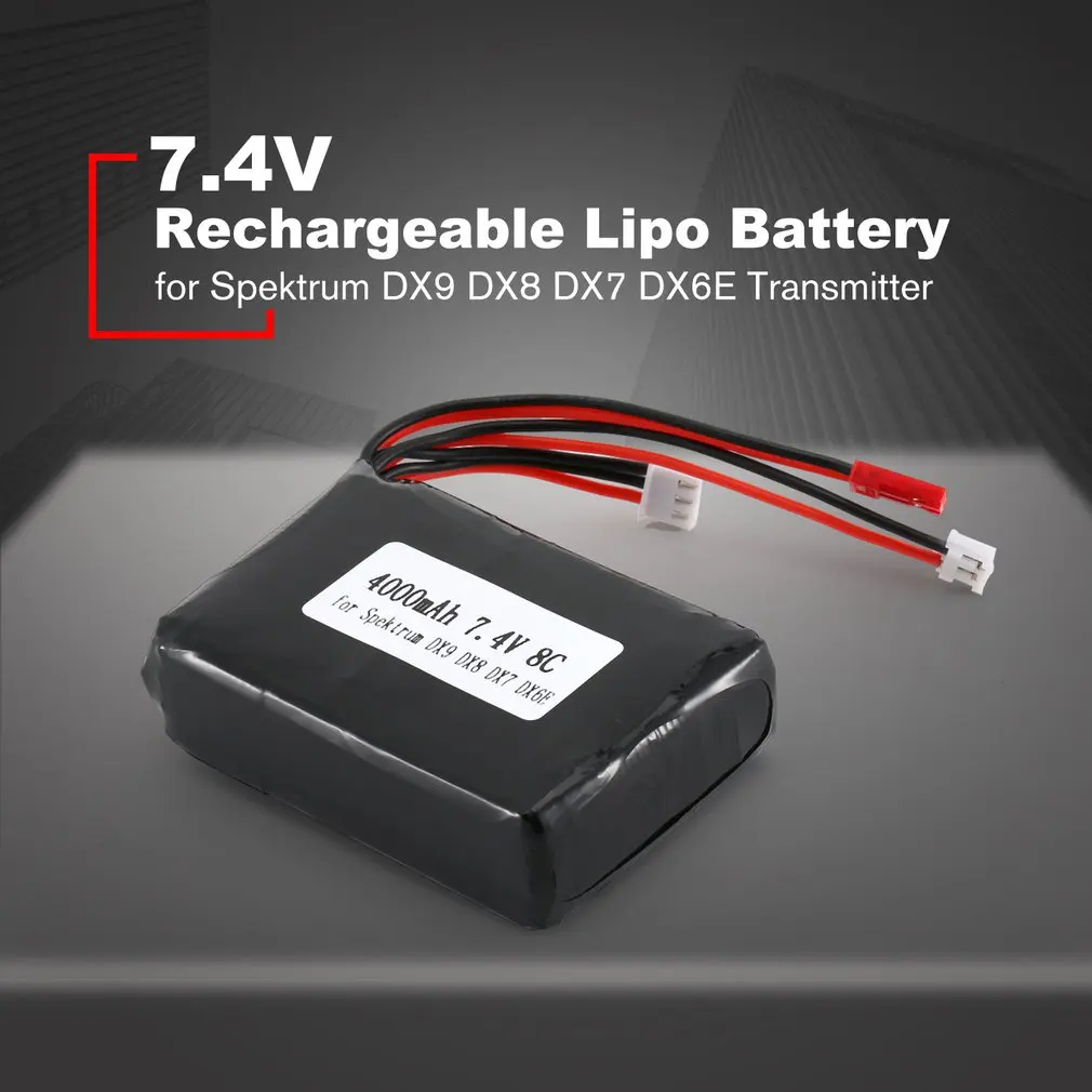 7 4 V 8C 4000mAh RC передатчик батарея перезаряжаемый Lipo для Spektrum DX9 DX8 DX7 DX6E | Игрушки и