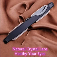 unique natural crystal protect eyes 360 rotation folding portabe women men presbyopic reading glasses 1 0 to4 0