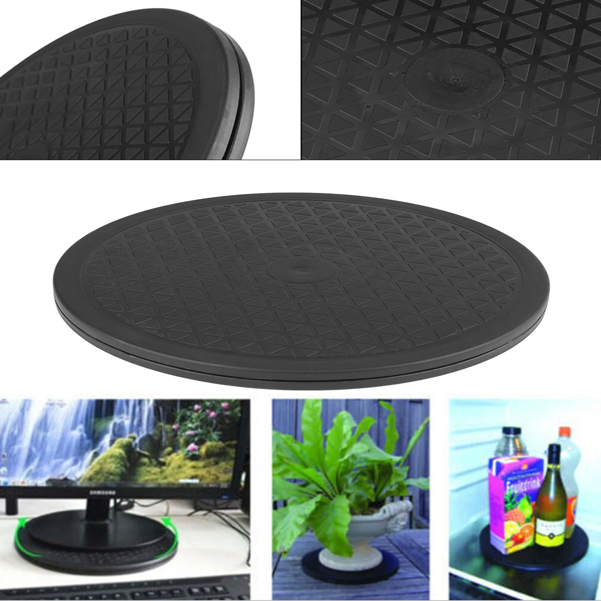 

36010inch Multipurpose Rotating Platform Turntable Swivel Base Stand For Monitor TV Ornaments Crafts Show Woodworking Workbench