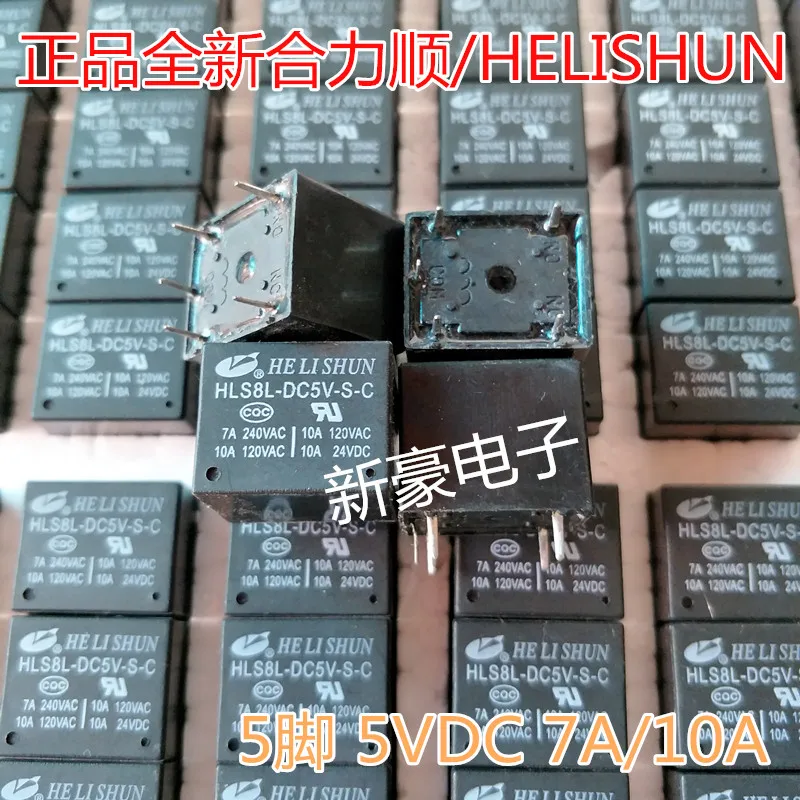 

5 шт./лот Новый HLS8L-DC5V-S-C 5PIN 7A / 10A 5VDC 240VAC последователь
