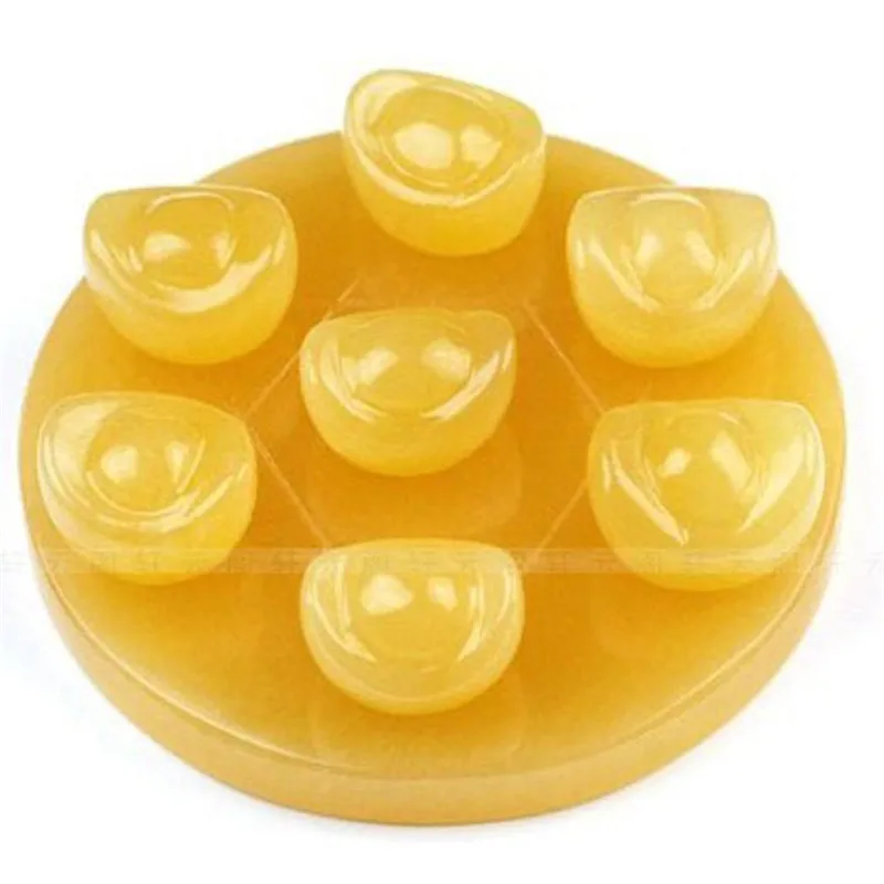 Фэн шуй семь звезд масса Натуральный топаз Кристалл слиток + доска базовое