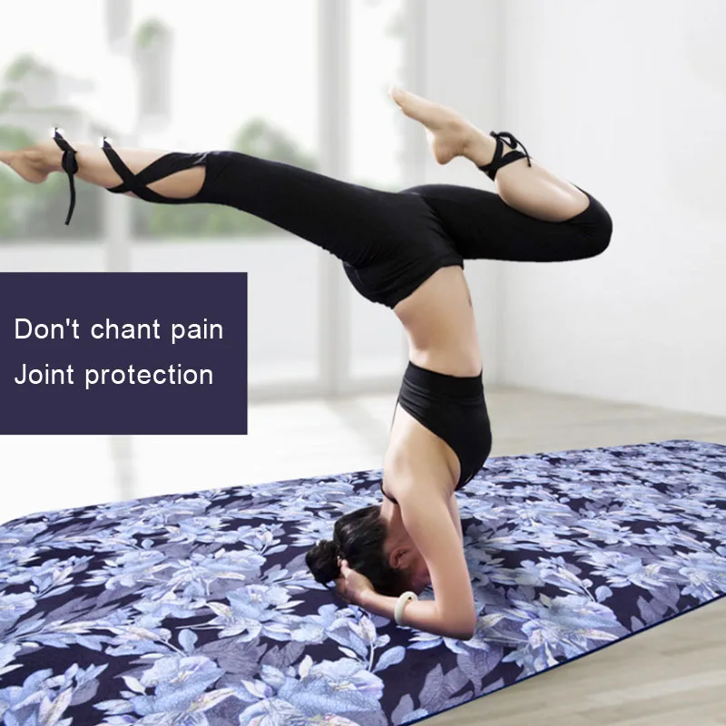 5 мм Cuihua мягкий высокий отскок ТПЭ печати замшевый коврик для занятий йогой 184x66 см