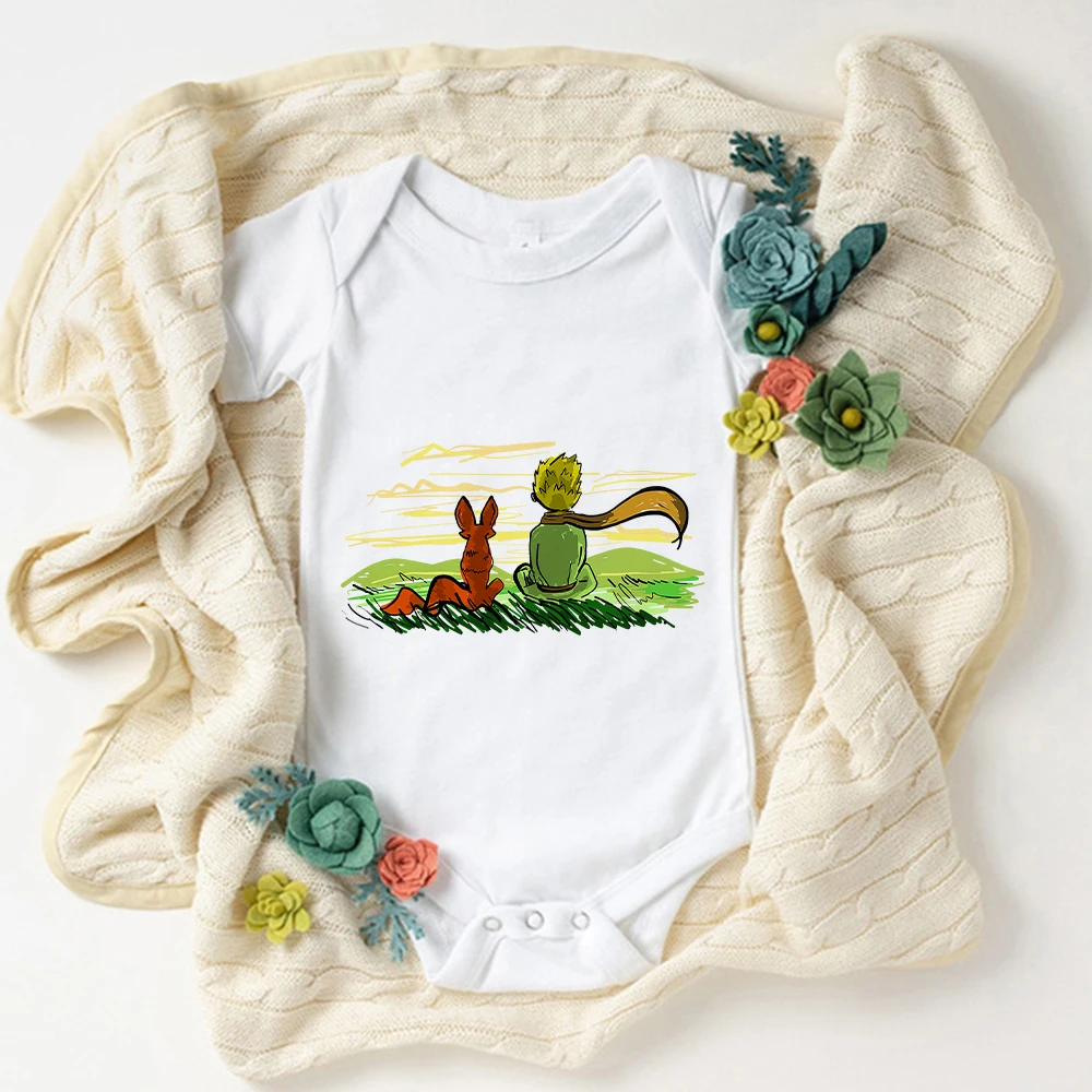 

Bodysuit For Newborns Le Petit Prince Print Ropa Aesthetic Baby Girl Clothes France Fashion Casaul Girl Baby Bodysuit Ropa Bebe