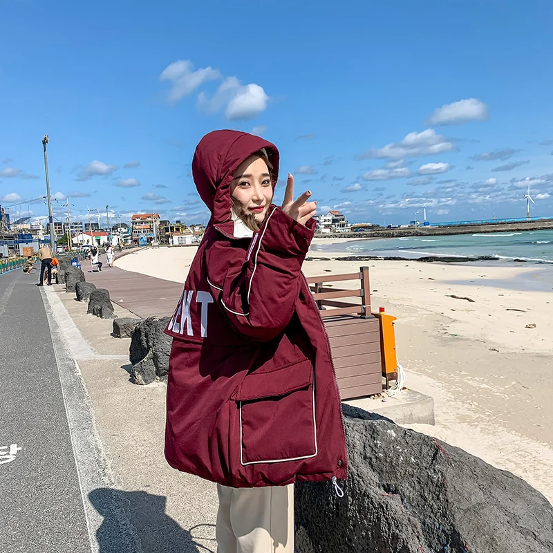 2021 NEW Down And Down Cotton Padded Jacket Women's Korean Version Loose Autumn And Winter Coat Winter Cotton Padded Jacket
