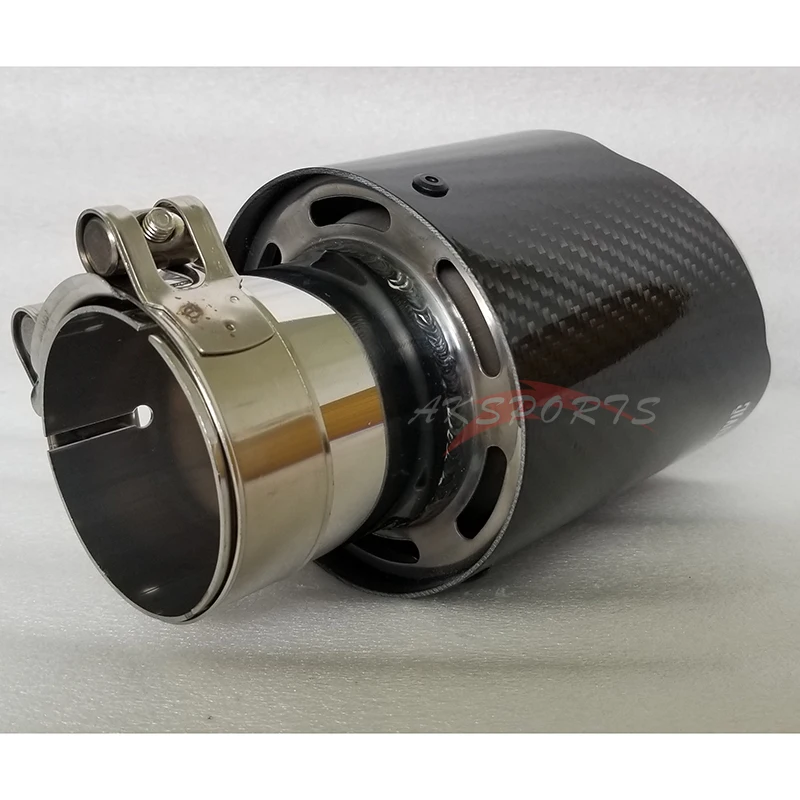 1 шт. Akrapovic аксессуары для автомобиля глянцевый черный углеродное волокно автомобиля Универсальный прямой край выхлопной трубы задний наконечник