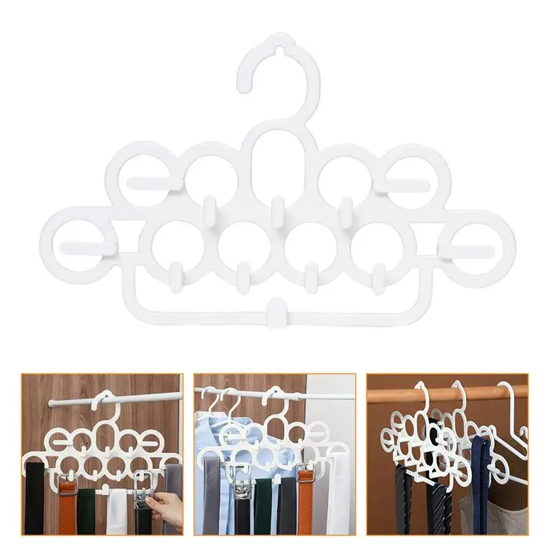 

2pcs Multifunctional Tie Hooks Tie Hangers Silk Scarf Belt Storage Hangers