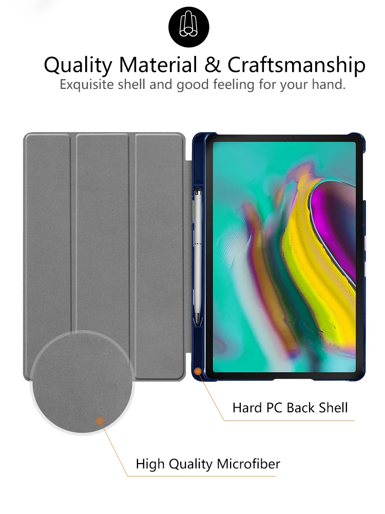 Чехол из ПУ кожи для samsung Galaxy Tab S5E T720 T725 10,5, роскошный защитный чехол для SM-T720 SM-T725+ подарки
