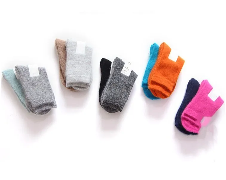 

New Autumn and Winter, Warm, Soft Handle, Rabbit Hair, Pure Color, Socks, Women Socks