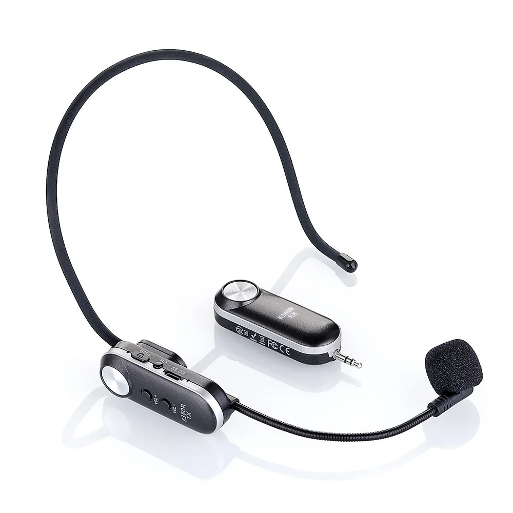Легкая портативная беспроводная гарнитура микрофон UHF с приемником Музыкальный