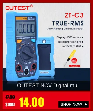 OUTEST автоматический мини цифровой мультиметр Multimetro True-RMS Интеллектуальный NCV 4000 отсчетов AC/DC Напряжение Ток Ом инструмент для тестирования
