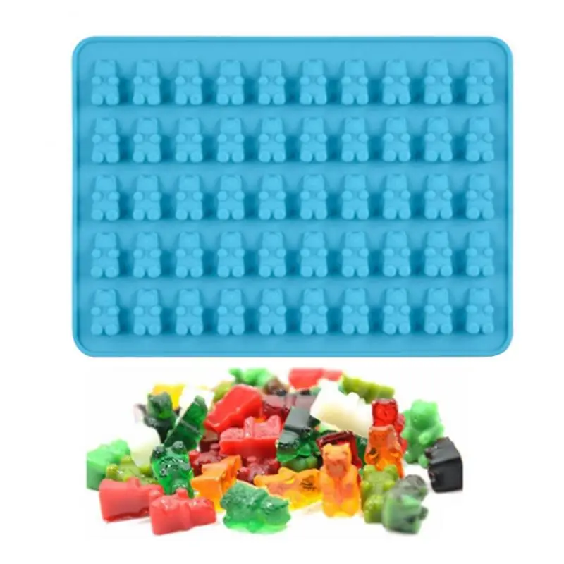 Silicone Form Mold Gummy Bear Shape Jelly Cake Candy Tray With Dropper Rubber Chocolate Manufacture | Дом и сад