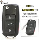 KEYECU 315MHz Megamos AES ID88 FCC: NBGFS93N 5K0 837 202 BJ дистанционный смарт ключ-брелок для VW VolksWagen Jetta Passat Tiguan 2017 2018