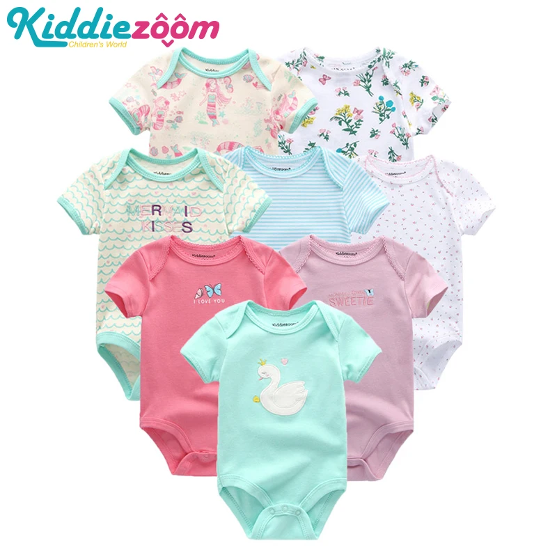 8 шт./компл. детская одежда унисекс Боди для новорожденных мальчиков и девочек