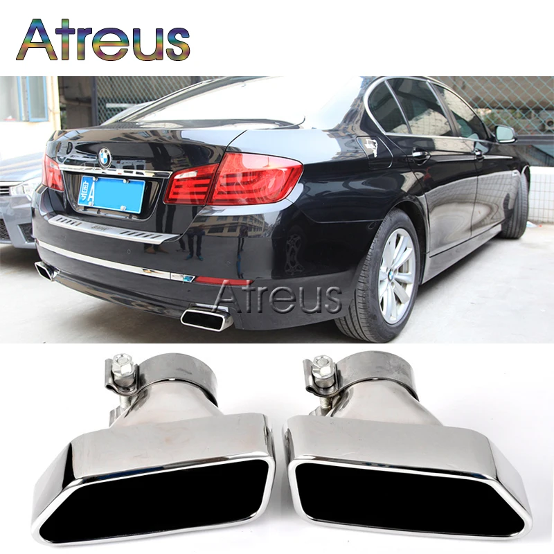 1 комплект хромированная выхлопная труба из нержавеющей стали 304 для автомобиля