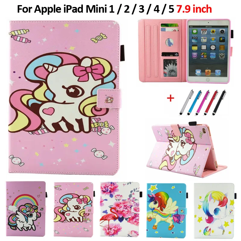 Чехол для iPad Mini 2 чехол с милым единорогом мультяшный планшет 5 4 3 чехол|Чехлы