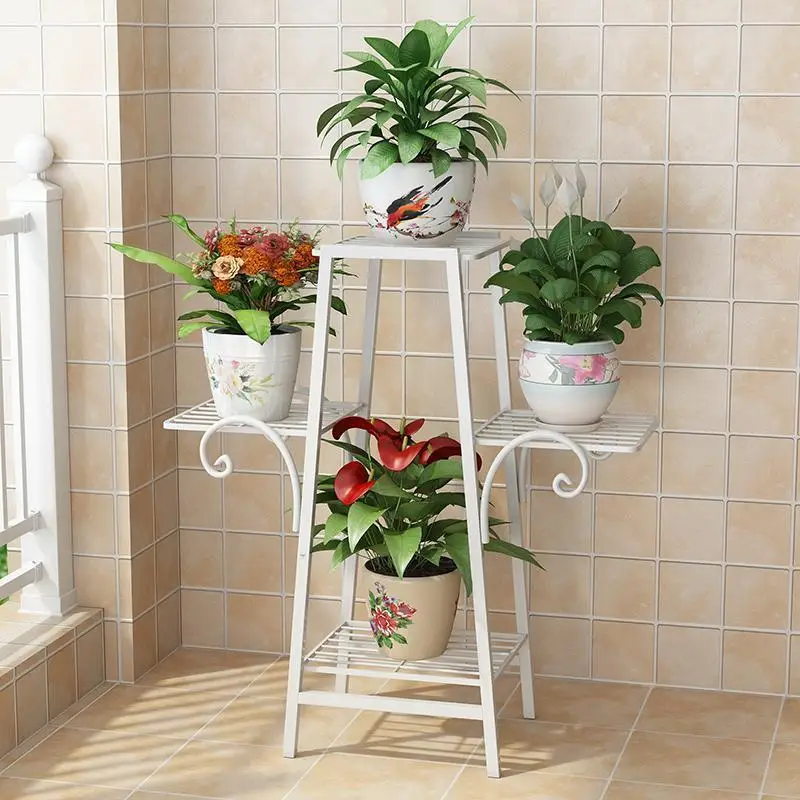 

Metallo A Ripiani Exterieur Varanda Support Plante Outdoor Saksisi Terrasse Decoration Flower Balkon Balcony Stand Plant Shelf