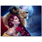 Алмазная живопись мультфильм красавица чудовище полный квадрат круглый 5D Сделай Сам искусство подарок вышивка крестиком Мозаика домашний декор X131