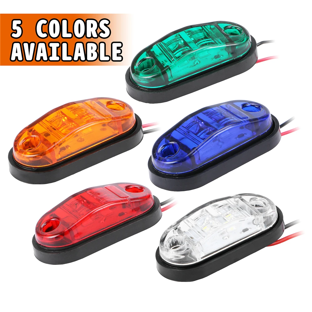 

1/2pcs Car LED Diode Light Warning Light Trailer Truck Side Clearance LED Side Marker Lamp 12-24V Car Signal Light Accessories
