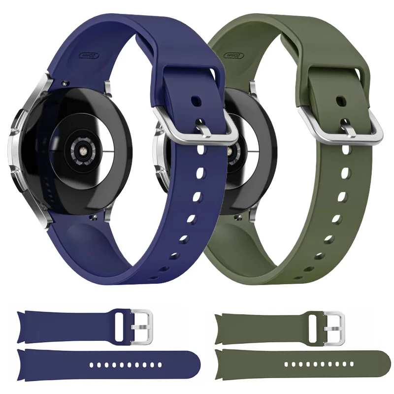 

Ремешок силиконовый для Samsung Galaxy Watch 4 44 мм 40 мм, браслет для смарт-часов Galaxy Watch 4 Classic 46 мм 42 мм