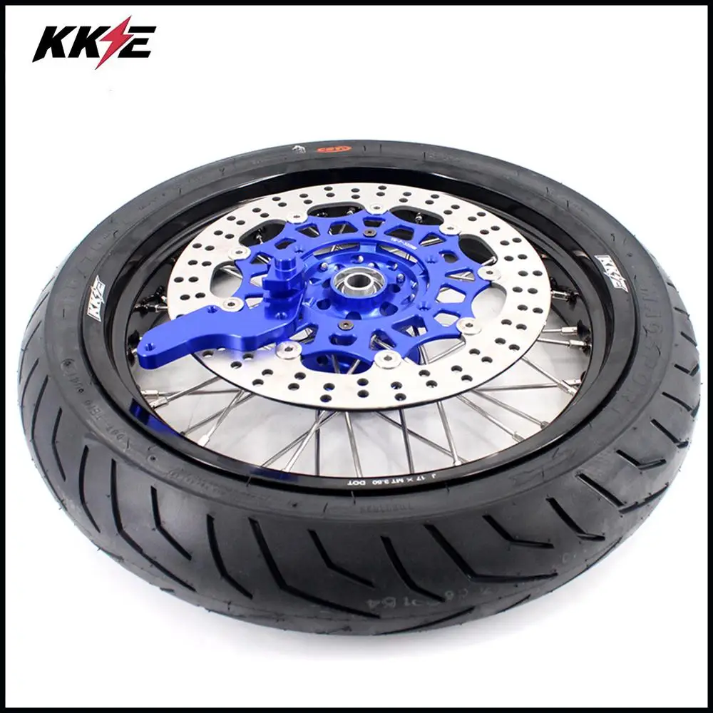 KKE 3,5/4,25 полный комплект колес CST шины для YAMAHA YZ250F 2001- YZ450F 03-19 Синий