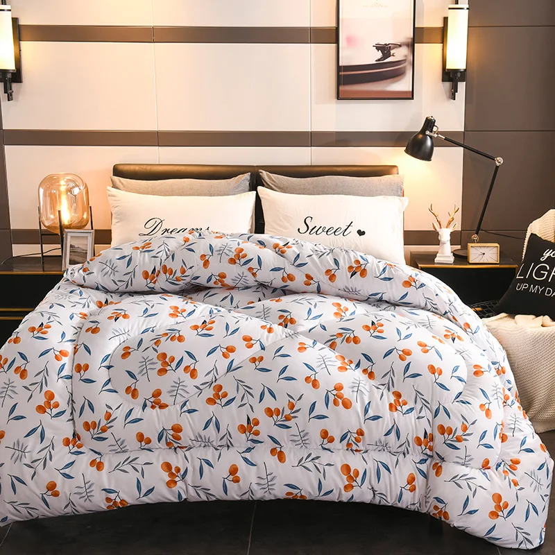 

Winter Comforter 150x200cm, 220x240cm Thicken Duvet Warm Bed Cover 2020 Home Textile Flower Blanke Grey Star Quilt 3.5kgs Duvet