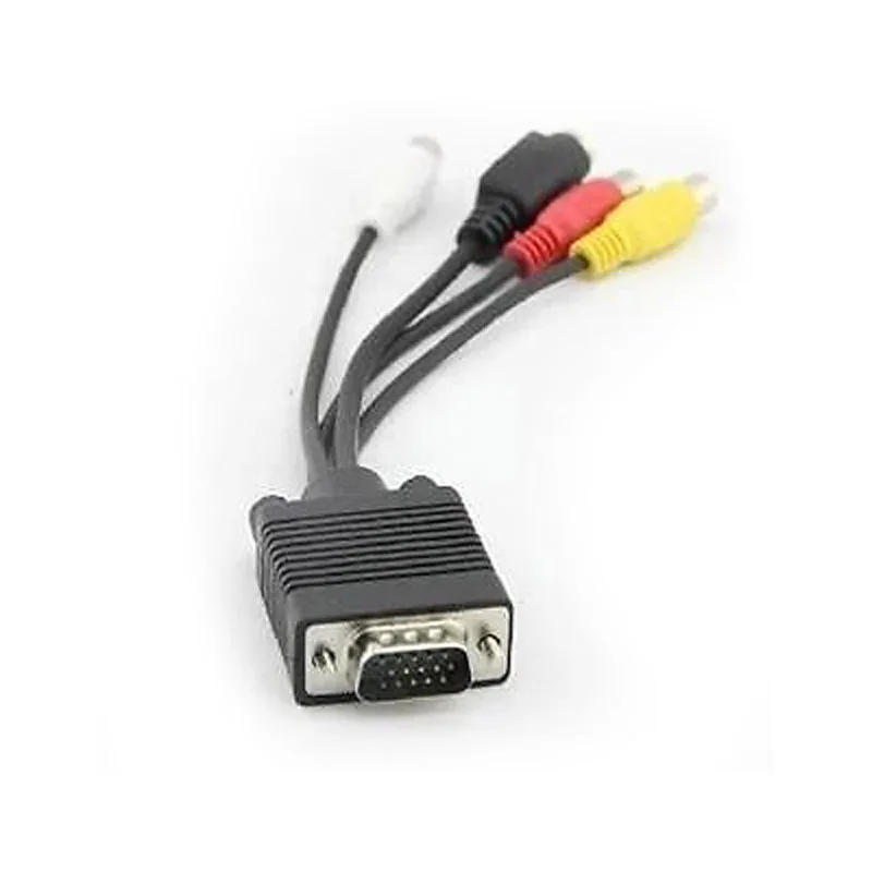 Переходник VGA SVGA-S-Video 3 RCA AV для кабеля ТВ-выхода конвертер ПК ноутбука планшетов |