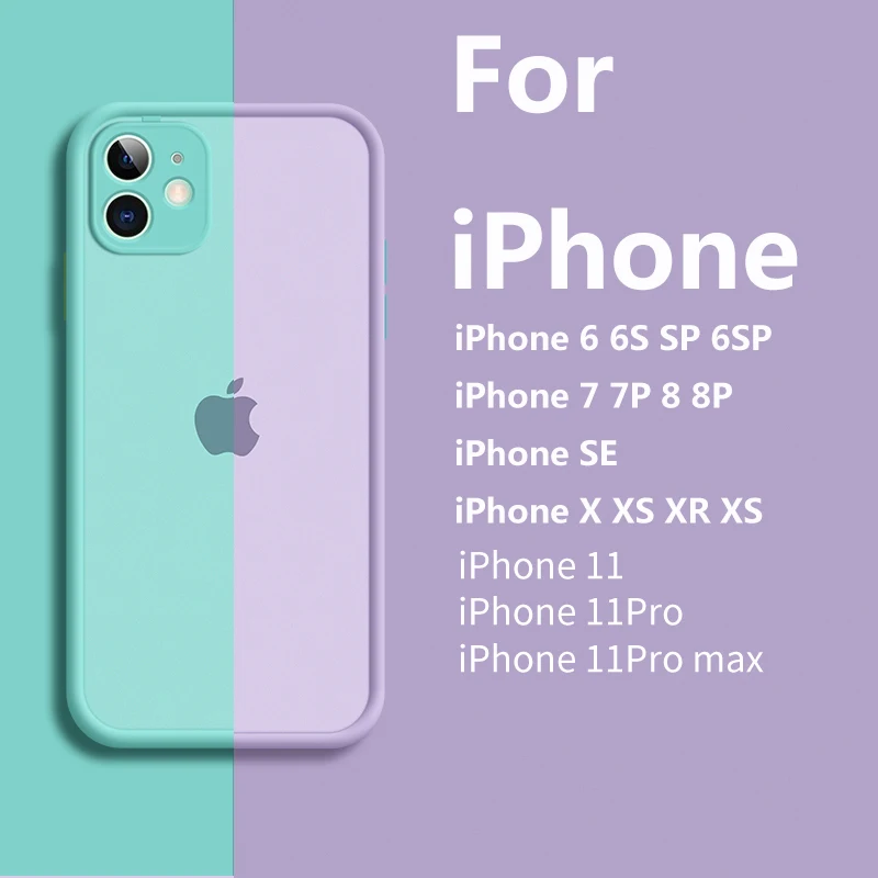 

Cute Matte Solid Candy Phone Case for Iphone 11 Case 11 Pro Max Xs Max Xr Simple Silicone Case for Iphone 7 6s 8 Plus Soft Cover