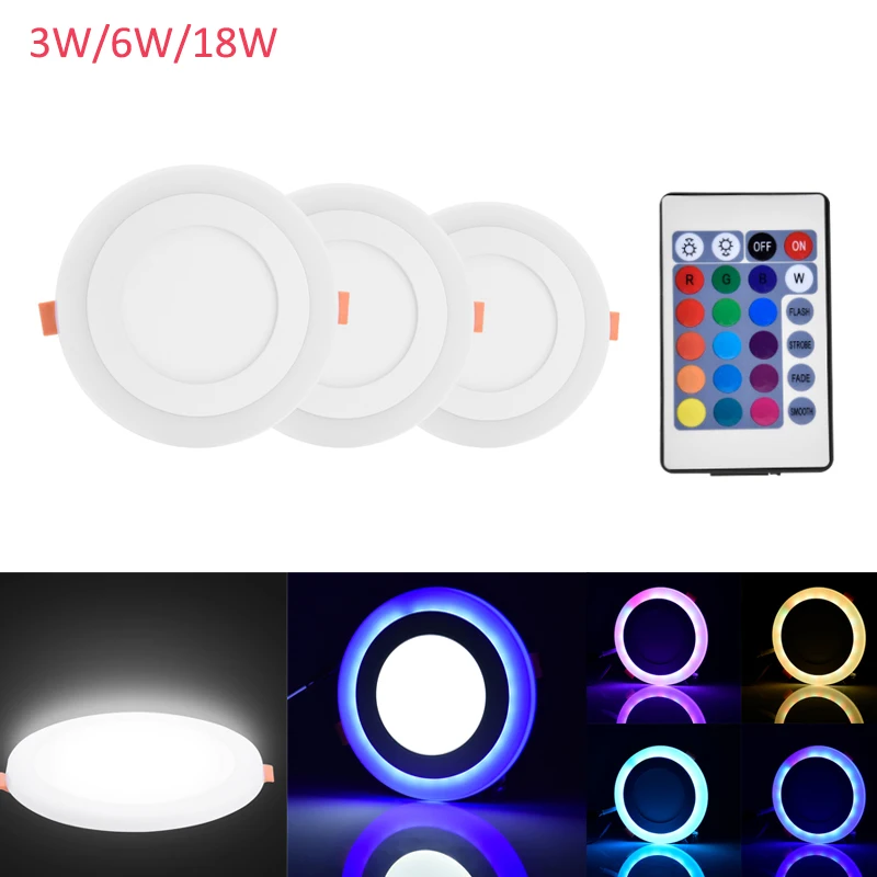 

Led Ceiling Lights Modern Ceiling Lamp 3W/6W/18W Ultra Thin Panel Lighting Fixture for Living Room Bedroom Kitchen