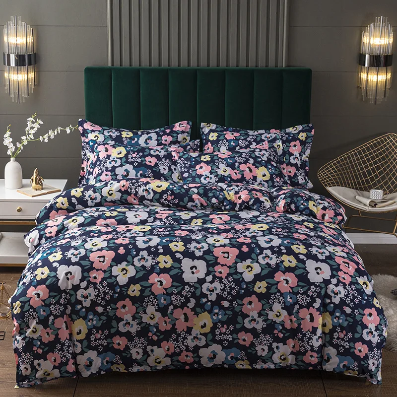 

3-4PCs HyunA style print bedding duvet cover set cute bed sheets pillowcase home decor 1.5M 1.8M bedroom set queen