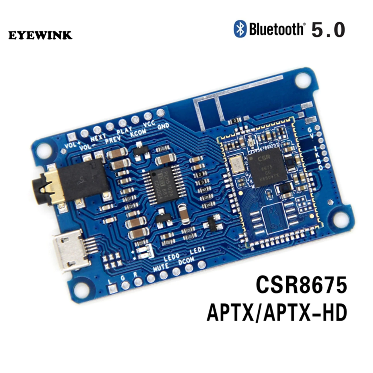 CSR8675 Bluetooth V5.0 декодер плата PCM5102A низкая мощность APTX/APTXLL/APTXHD без потерь
