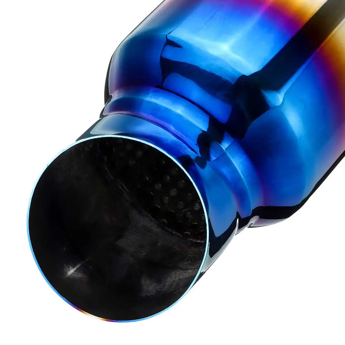2.5&quot car exhaust pipe mufflers tail universal stainless steel Chrome Exhaust Pipe Muffler Silencer Resonator Bent ID 51 63MM |