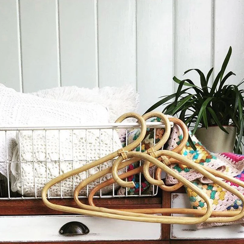 Вешалка для одежды из ротанга органайзер в скандинавском стиле детской вешалка