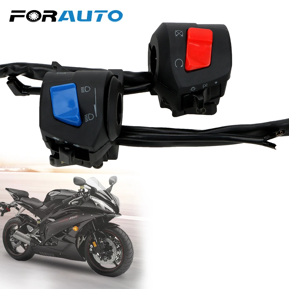 FORAUTO 2 шт./компл. переключатель мотоцикла звукового сигнала поворотов фар