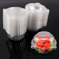 50pcs plastic cupcake muffin single cup cake holders boxes pods domes cases set