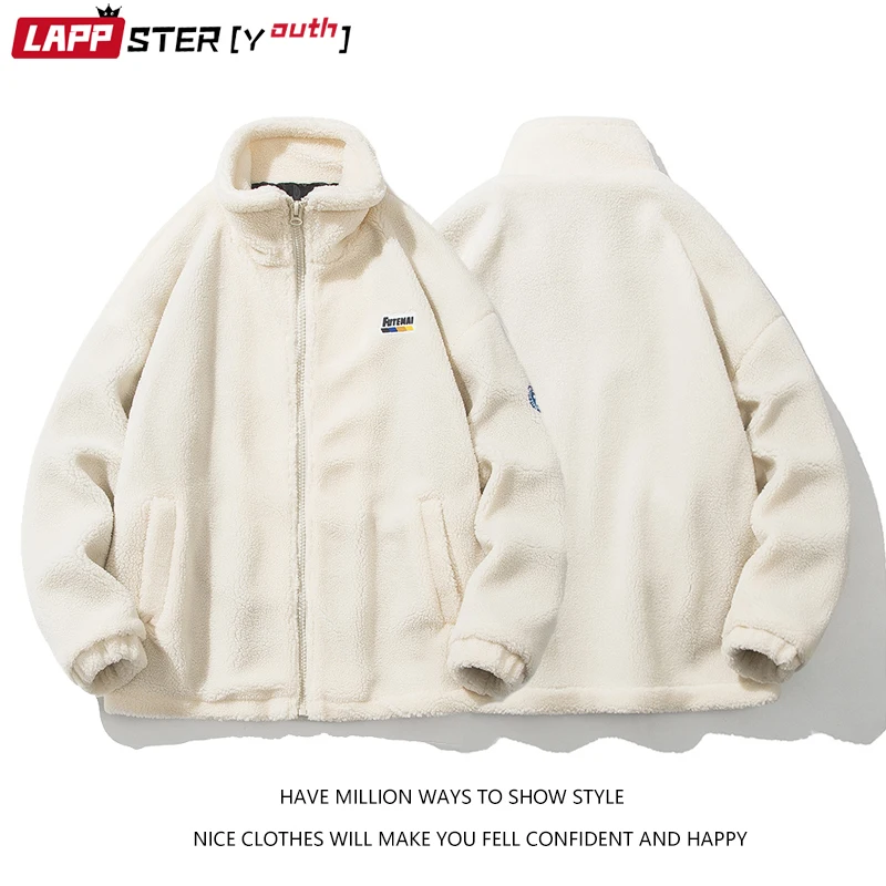 LAPPSTER-Молодежные мужские зимние куртки из овечьей шерсти в стиле Харадзюку 2022