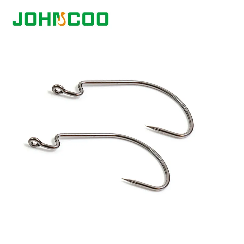 JOHNCOO 10 шт. 4 #2 #1 #2/0 # Высокие рыболовные крючки широкий крючок острый мягкий наживка