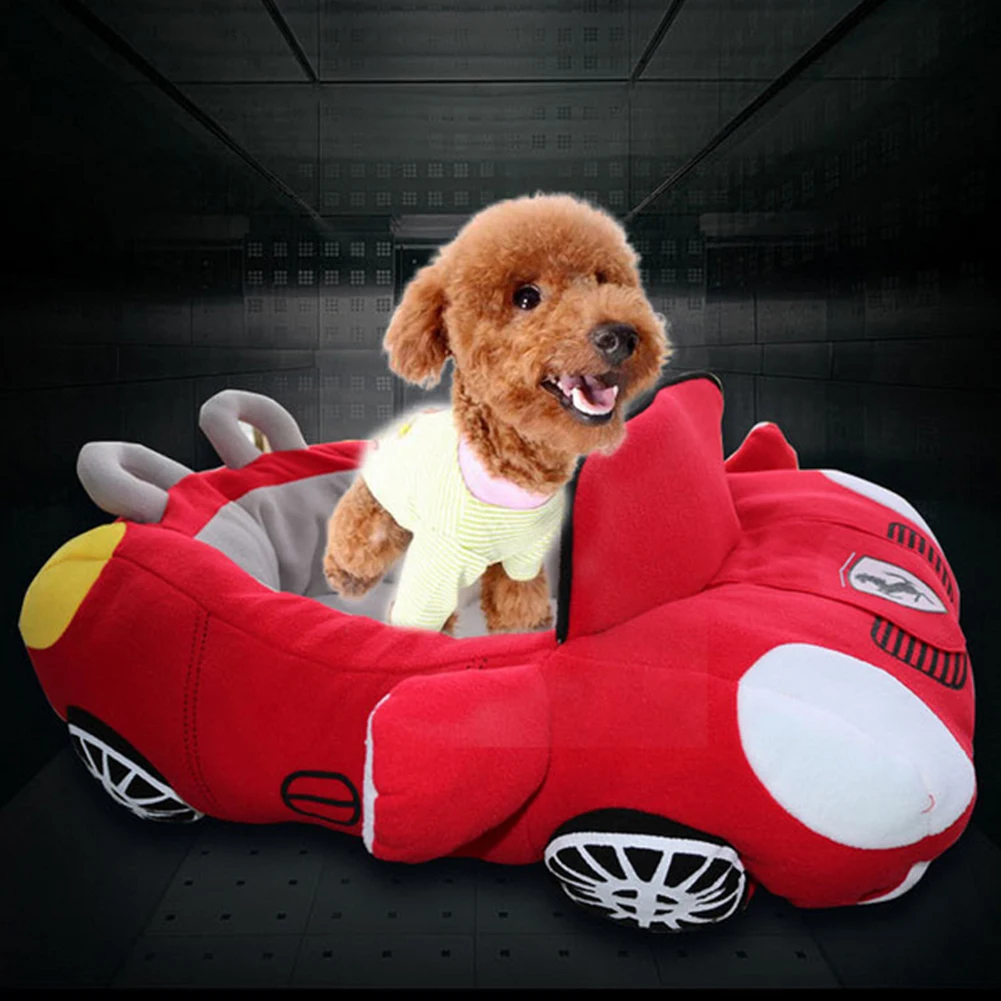 Кровать для собаки в форме гоночного автомобиля кровать питомца подушка