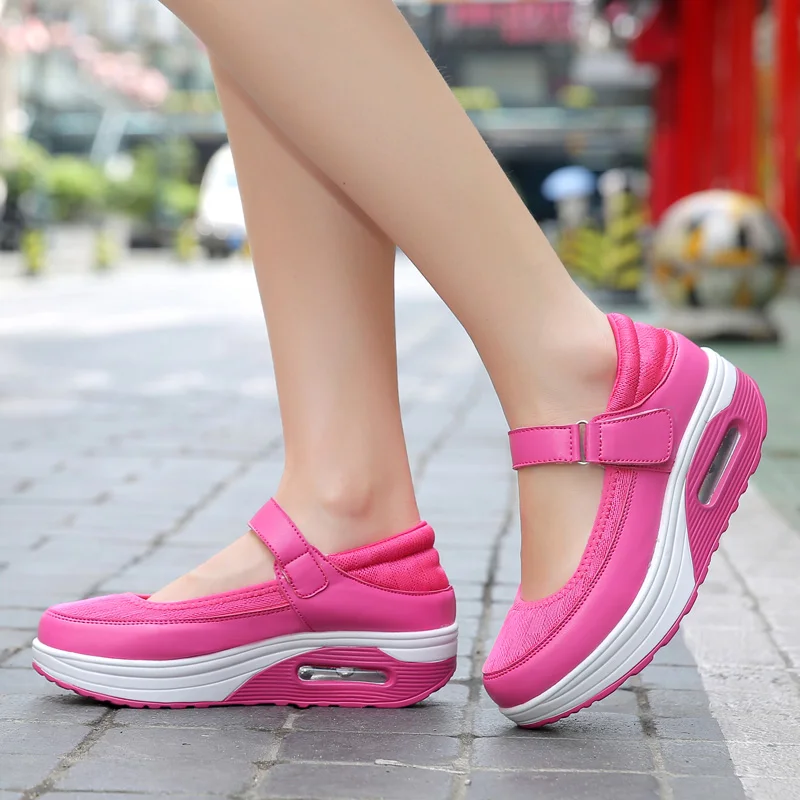

Summer Women's Sports Fitness Shake Shoes Ladies Anti-skid Cushion Sports Walking Shoes