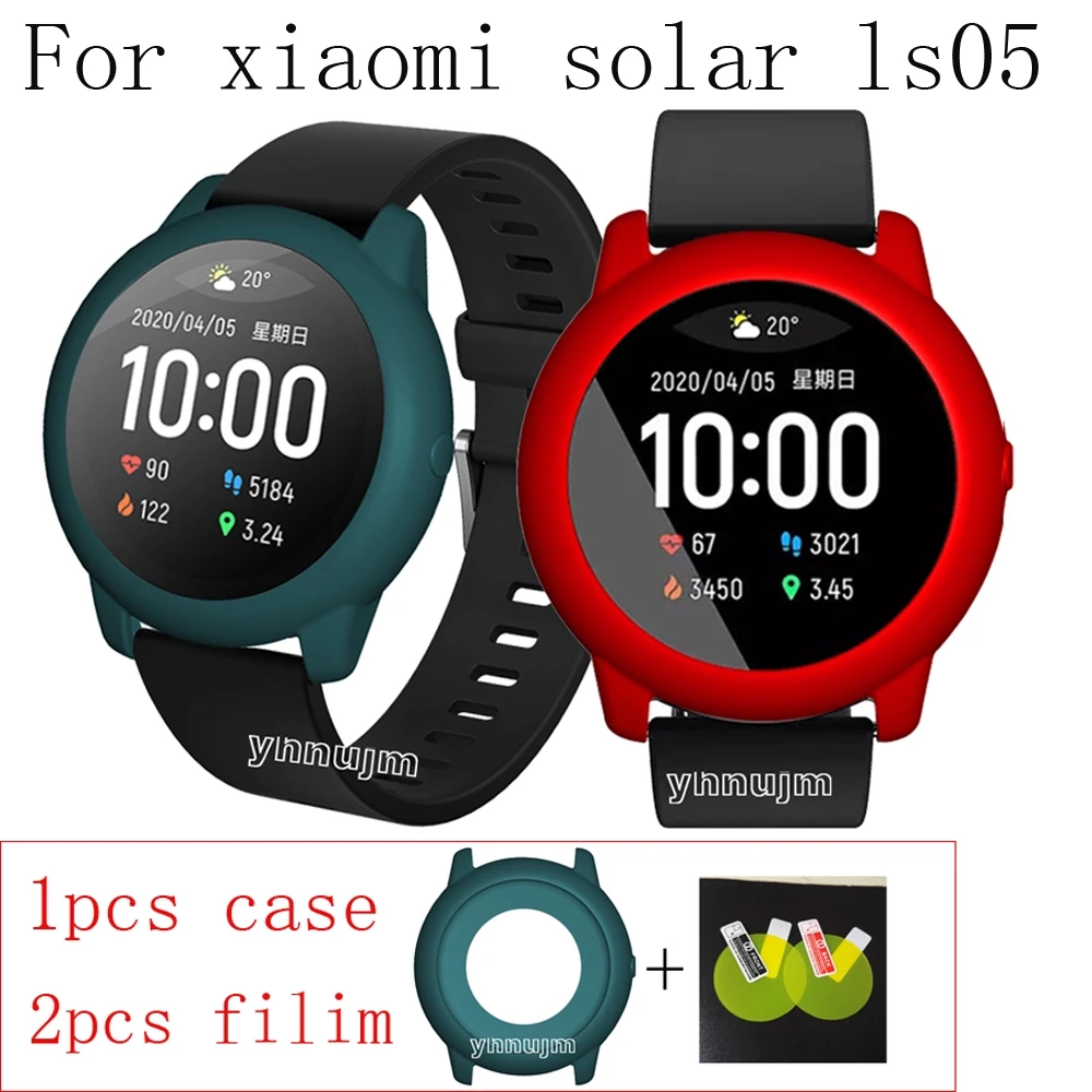 

Silicone Watch Case Haylou Solar LS05 Smart Watch Protective Shell Protector Protection Frame with Screen Protector Watch Film