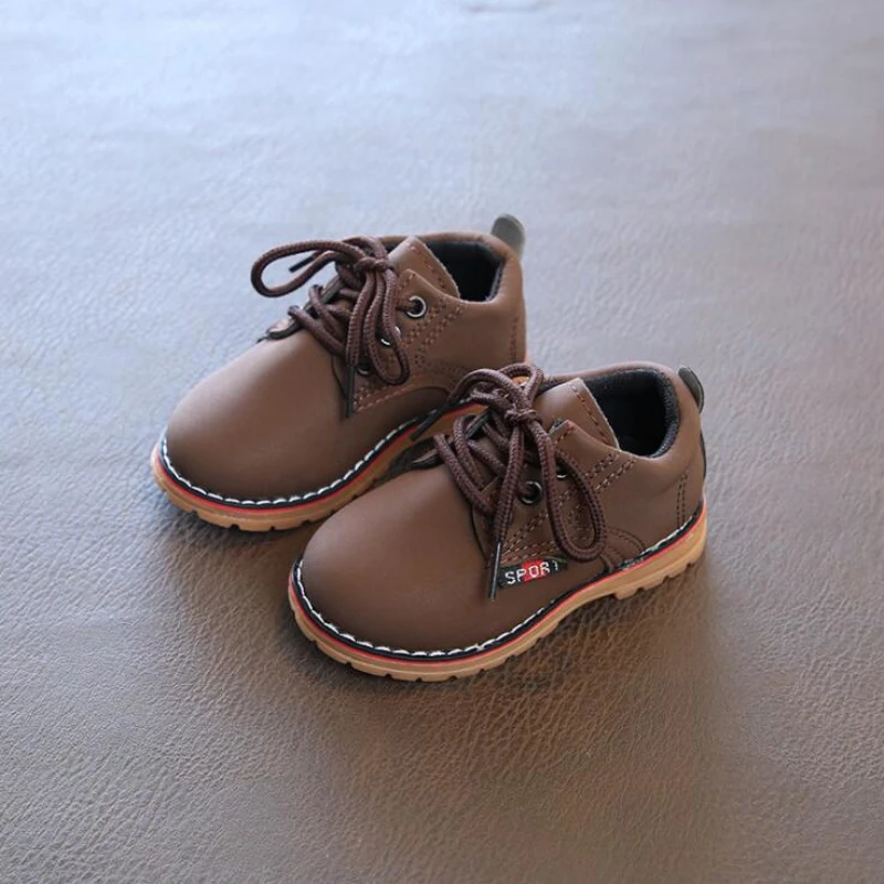 Классические детские ботинки в британском стиле кожаная обувь для мальчиков
