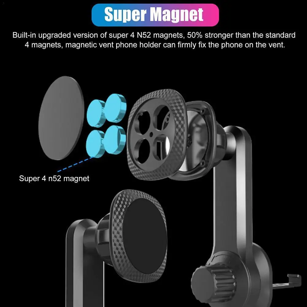 

New Long Pole Magnetic Mobile Phone Holder Cross-Border Round Hook Magnet Holder Popular S5W5