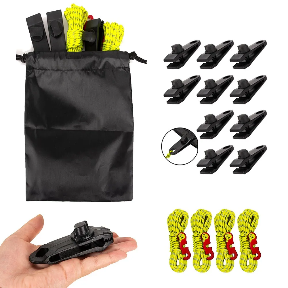 

4pcs Multifunctional Tent Accessories Kits 300cm Camping Tents Rope With Adjustment Buckle Outdoor Camping Tent Accessories