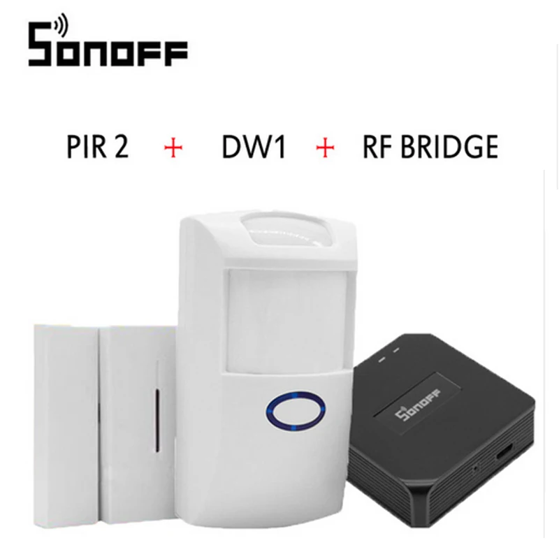 Sonoff py2pro 433 МГц RF PIR датчик движения сигнализация система умный дом сигнализация Безопасность для Alexa Google Home PIR датчик движения