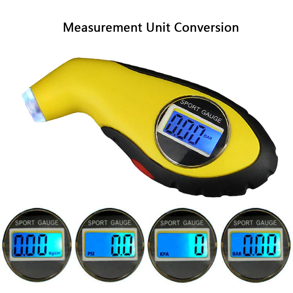 Tyre Air Pressure Gauge Meter For Auto Car MotorcycleElectronic Digital LCD Tire Manometer Barometers Tester Tool |