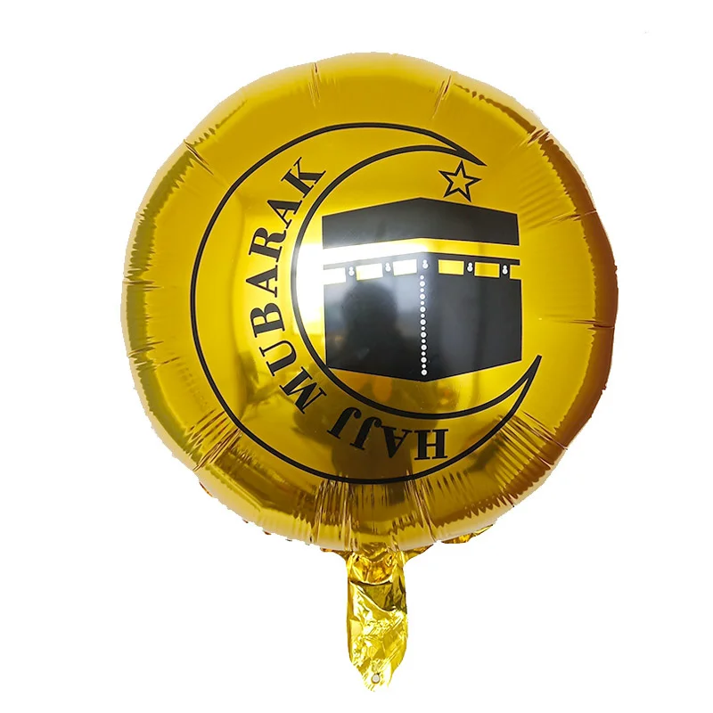 

5Pcs 18Inch Round Eid Mubarak Film Balloons Star Mubarak Decorations 36Inch Moon Helium Balloons Ramadan Kareem Al-Fitr Delivery