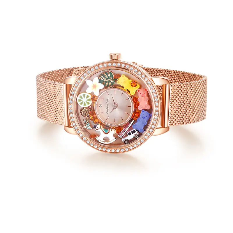 1 Piece Living locket Watch for Floating Charms With Clear Crystal Accent