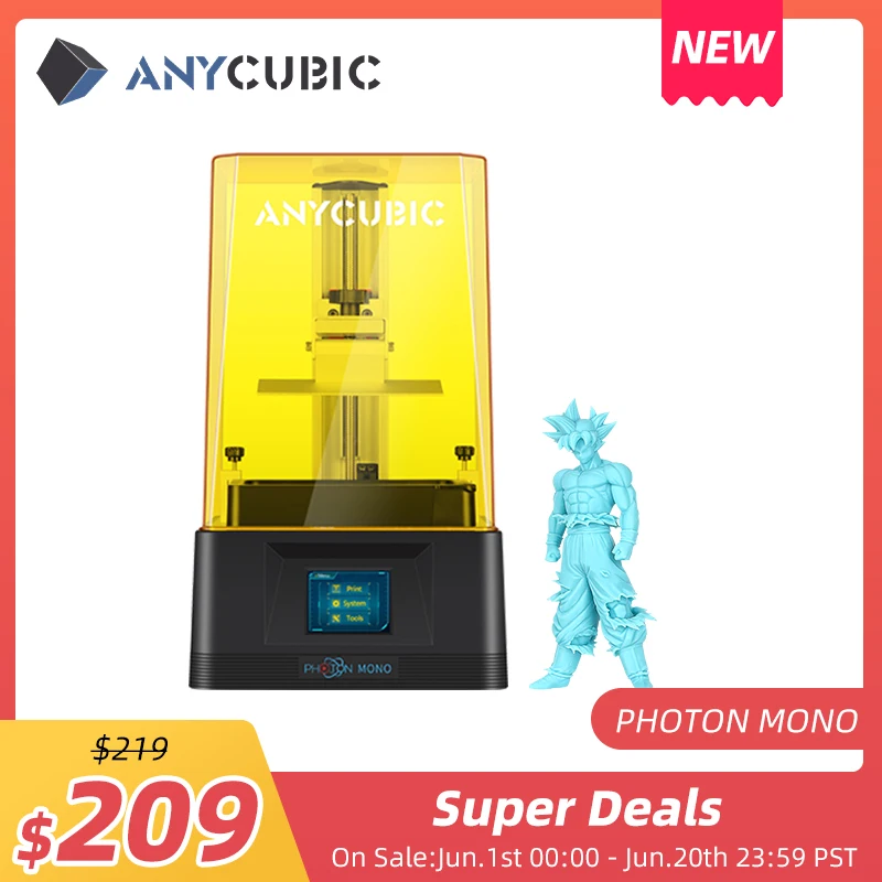 Anycubic Photon моно 3D принтер УФ Смола ЖК Drucker 6 'ƈK монохромный 130*80*165 мм s быстрая